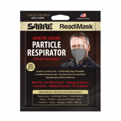 SABRE ReadiMask PARTICLE RESPIRATOR – Adhesive Sealing | Grey, Full-Face (Model SFARM-G-01)