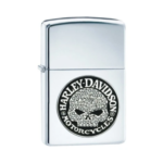 ZIPPO HARLEY-DAVIDSON BLING SKULLS, CHROME