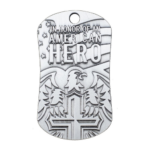 Shields of Strength in Honor of an American Hero Antique Finish Dog Tag Necklace