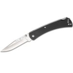 Buck 110 Slim Pro Folding Hunter 3.75" S30V Plain Blade, Black G10 Handles, Deep Carry Pocket Clip - 12103