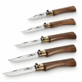Antonini OLD BEAR – Walnut Wood | Carbon Steel Blade | Locking Folder (XS, S, M, L, XL)