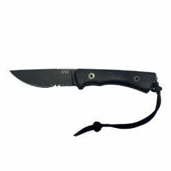 ANV Knives P200S – Cerakote Black / Black GRNPU / Kydex Sheath / Serrated (Model ANVP200-055)