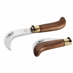 Antonini OLD BEAR – Pruning Knife | Walnut Wood Handle | Curved Carbon Steel Blade (S)