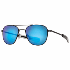 American Optical ORIGINAL PILOT® – Black Frame SunFlash Blue Mirror SkyMaster™ Glass Lens | Bayonet Temple