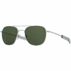American Optical ORIGINAL PILOT® – Matte Silver Frame Green SkyMaster™ Glass Lens | Bayonet Temple