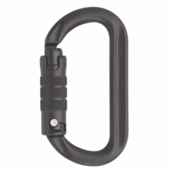 Alternative view of AustriAlpin OVALO ID 3‑Way Auto‑Lock Carabiner – 24 kN (Silver & Black | Models KA35B3‑G‑ID, KA35B3‑X‑ID)
