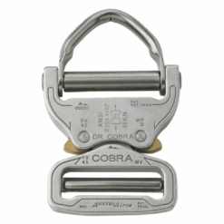 AustriAlpin COBRA® PRO STYLE D-RING – Polished Aluminum 45mm | Integrated Stainless Steel D-Ring Buckle (Model FX45AVD)